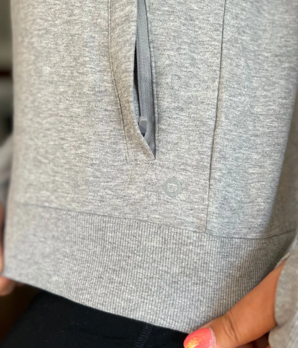 Grey Full Zip Hoodie Star Fit Cool Edge