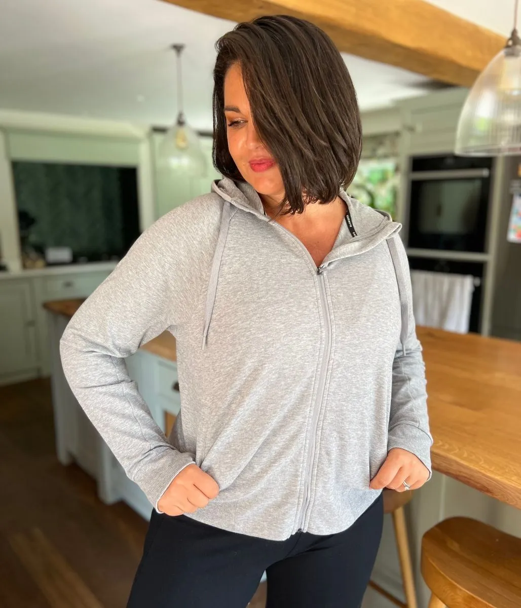 Grey Full Zip Hoodie Ocean Air Trendy sneakers