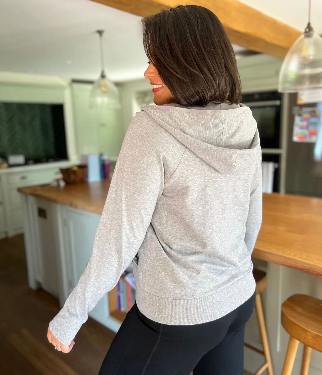 Grey Full Zip Hoodie Eco-Friendly Material