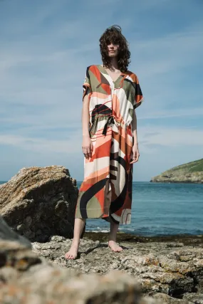 Hali-Paige Tencel Dress in Rockpool Print Vibe Choice