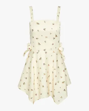Draped-Style Handkerchief Mini Dress