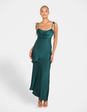 Bright bold dress Helene Asymmetric Maxi Dress