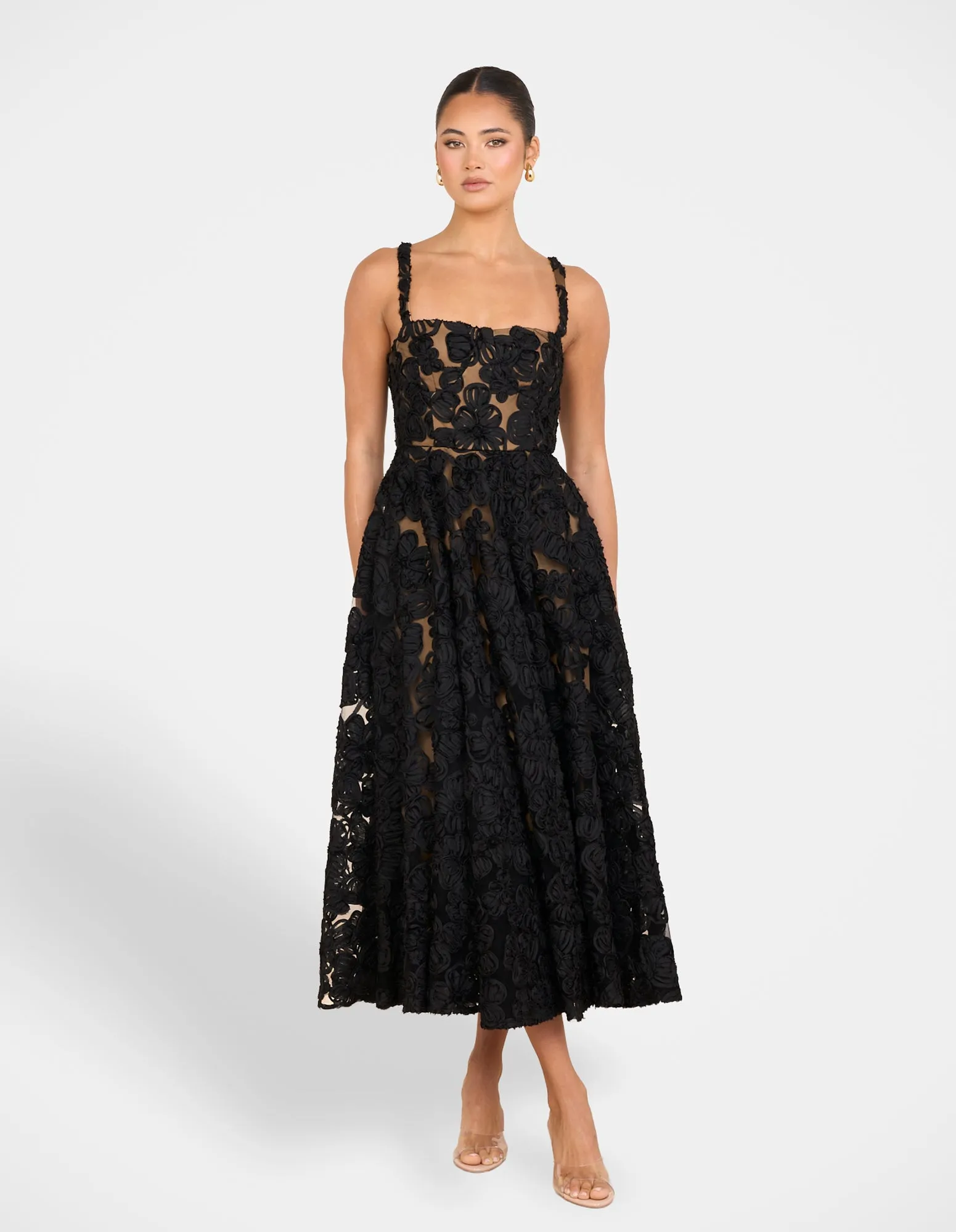 countryside Minimalist Design Hermione A-line Midi Dress