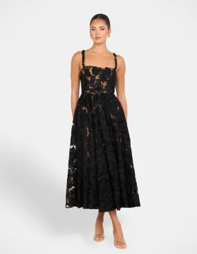 Bold Cut Hermione A-line Midi Dress