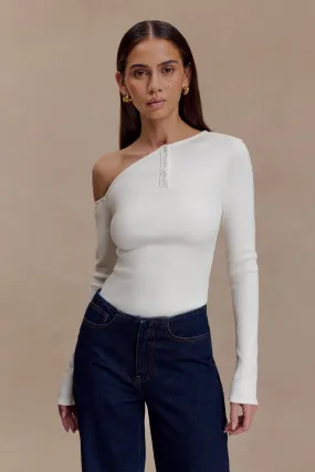 EthicallySourced Soft Sweater Maelle Off Shoulder Long Sleeve Top - Ivory