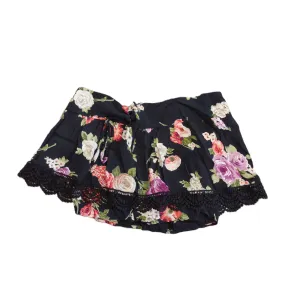 Diagonal Slit Polished Fit Floral Print Skort By Band Of Gypsies, Size: L