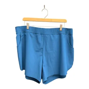 Relaxed Waist Athletic Shorts By Torrid In Blue, Size: 2x