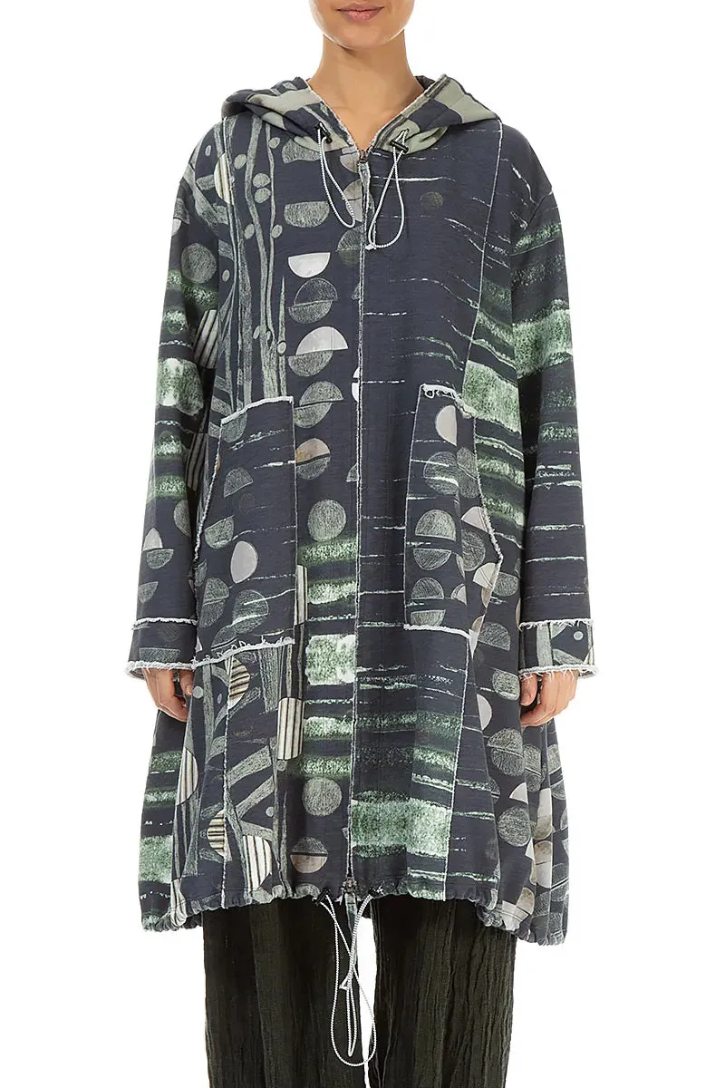 Ergonomic Drape Office Wear Hooded Moonlight Cotton Jacket