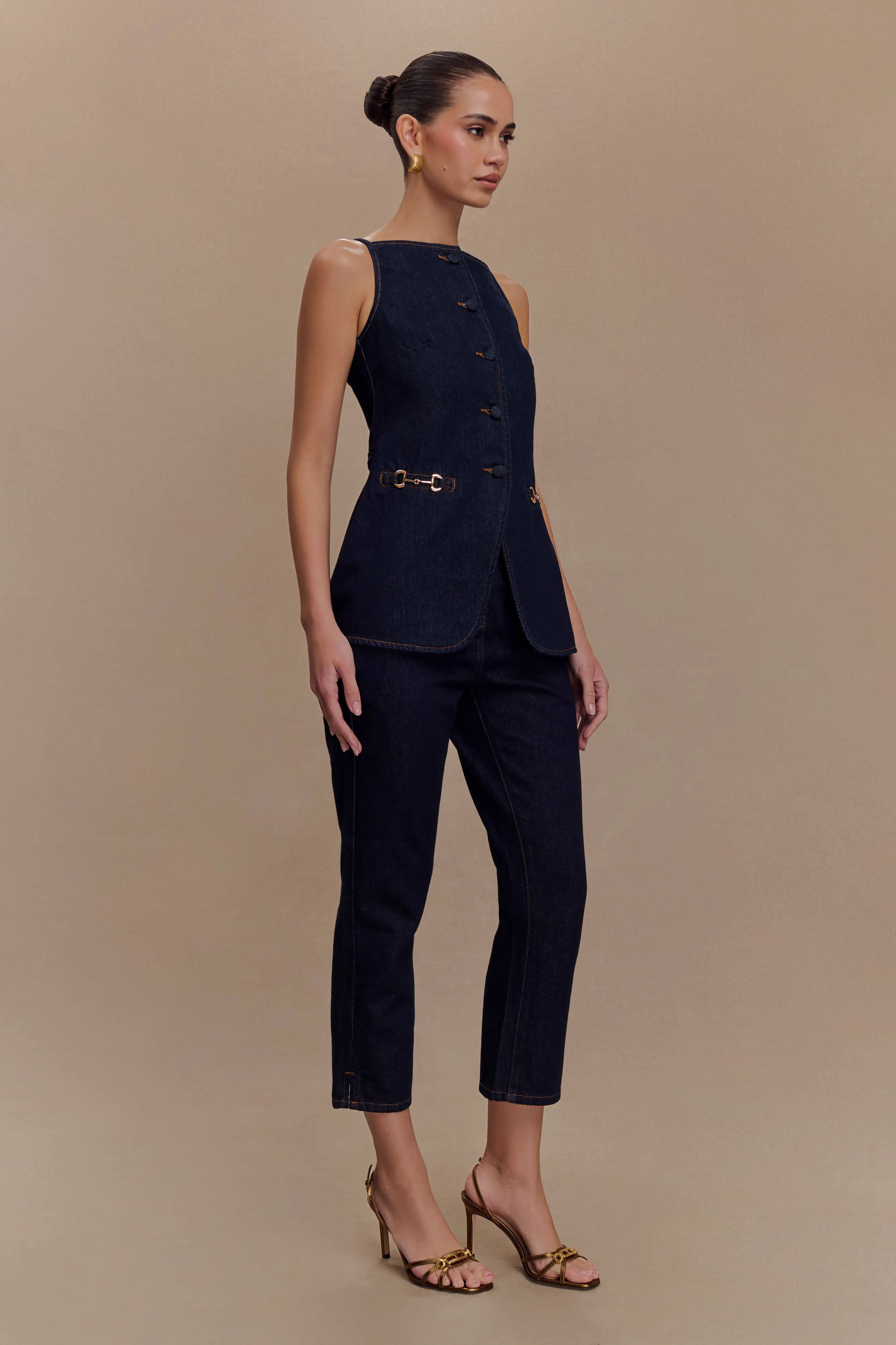 Hudson Denim Capri Pants - Indigo Blue Perfect Length Flexible Knee Articulation