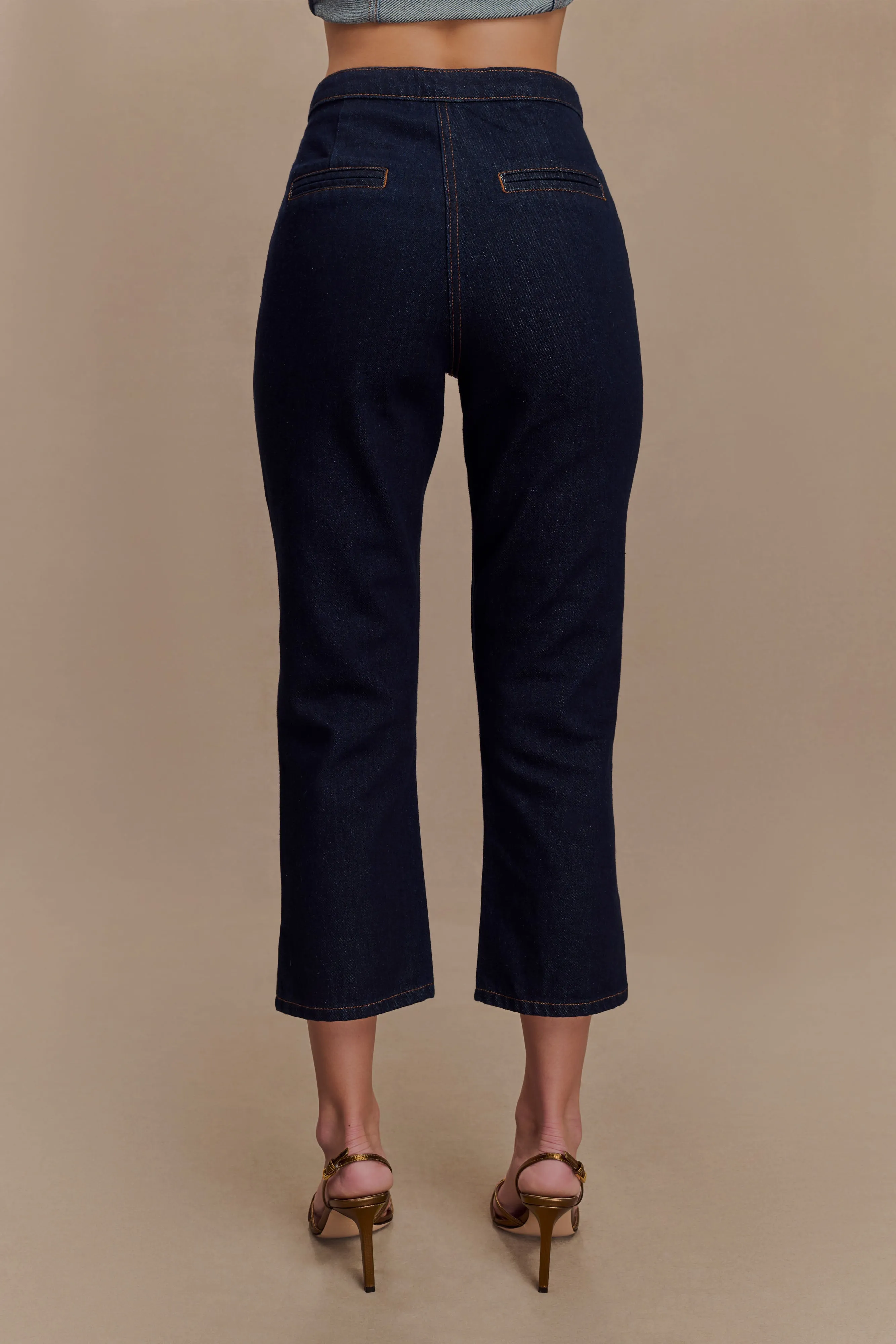 Stylish Fit Hudson Denim Capri Pants - Indigo Blue