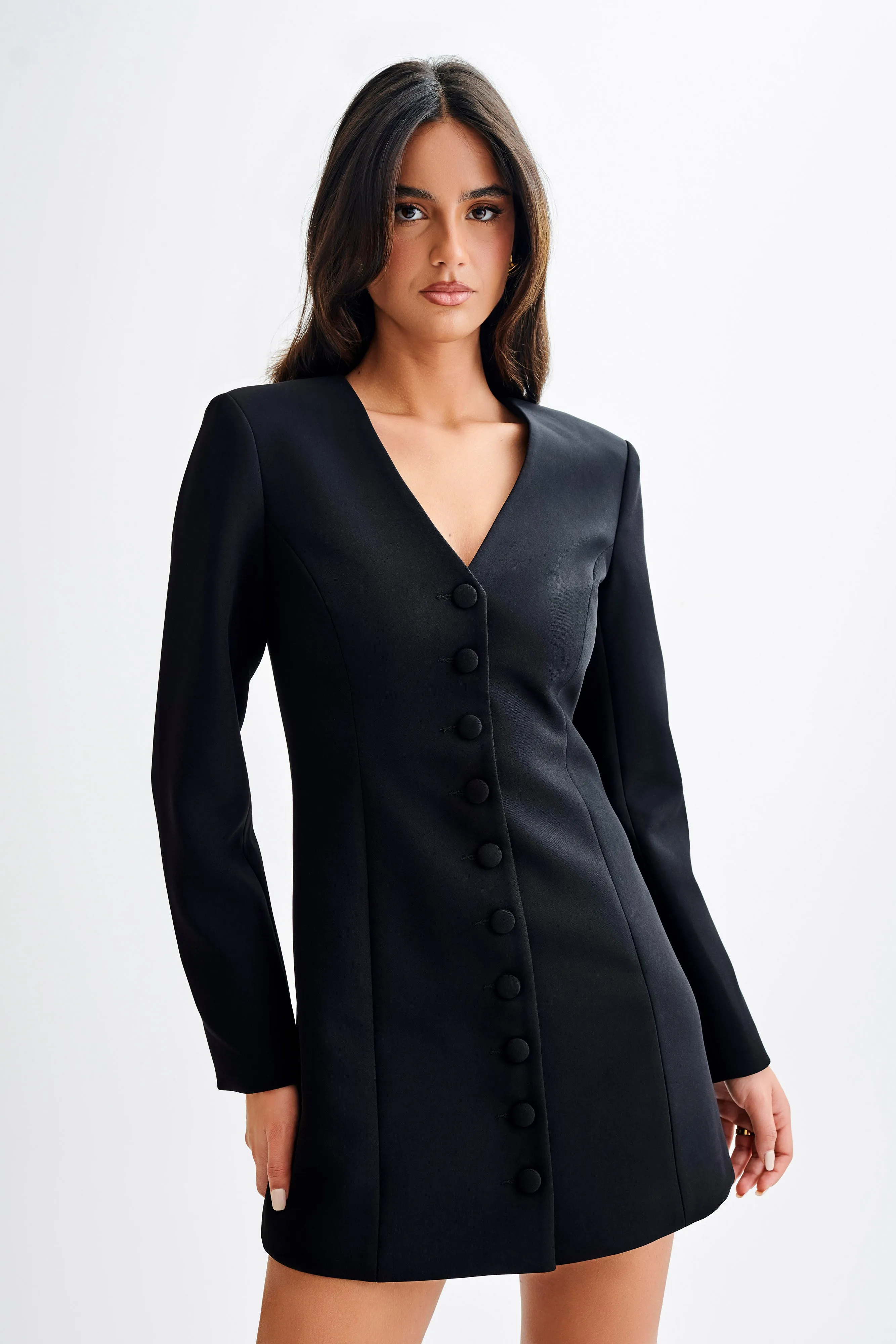 Day Love Hurley Long Sleeve Blazer Mini Dress - Black
