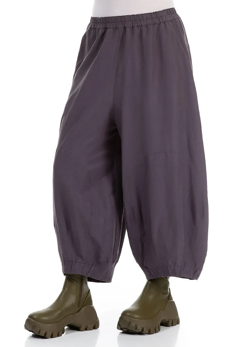 Tough Flex Wide Vintage Violet Silk Cotton Trousers