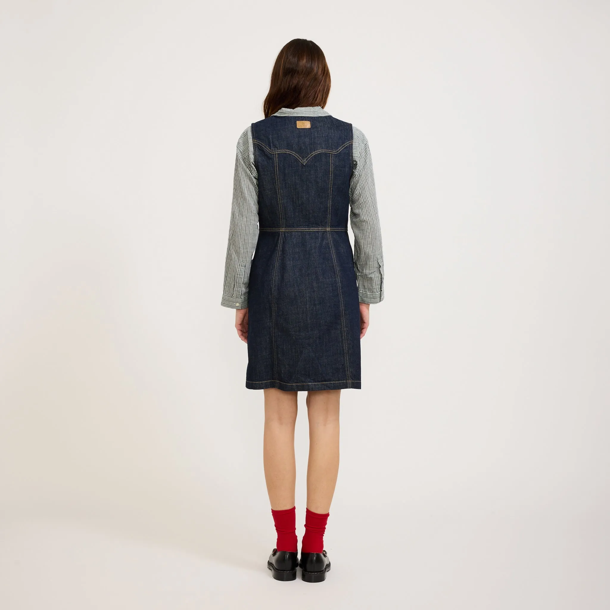 Ina Denim Dress One Wash Effortless Mood Contrasting Detail