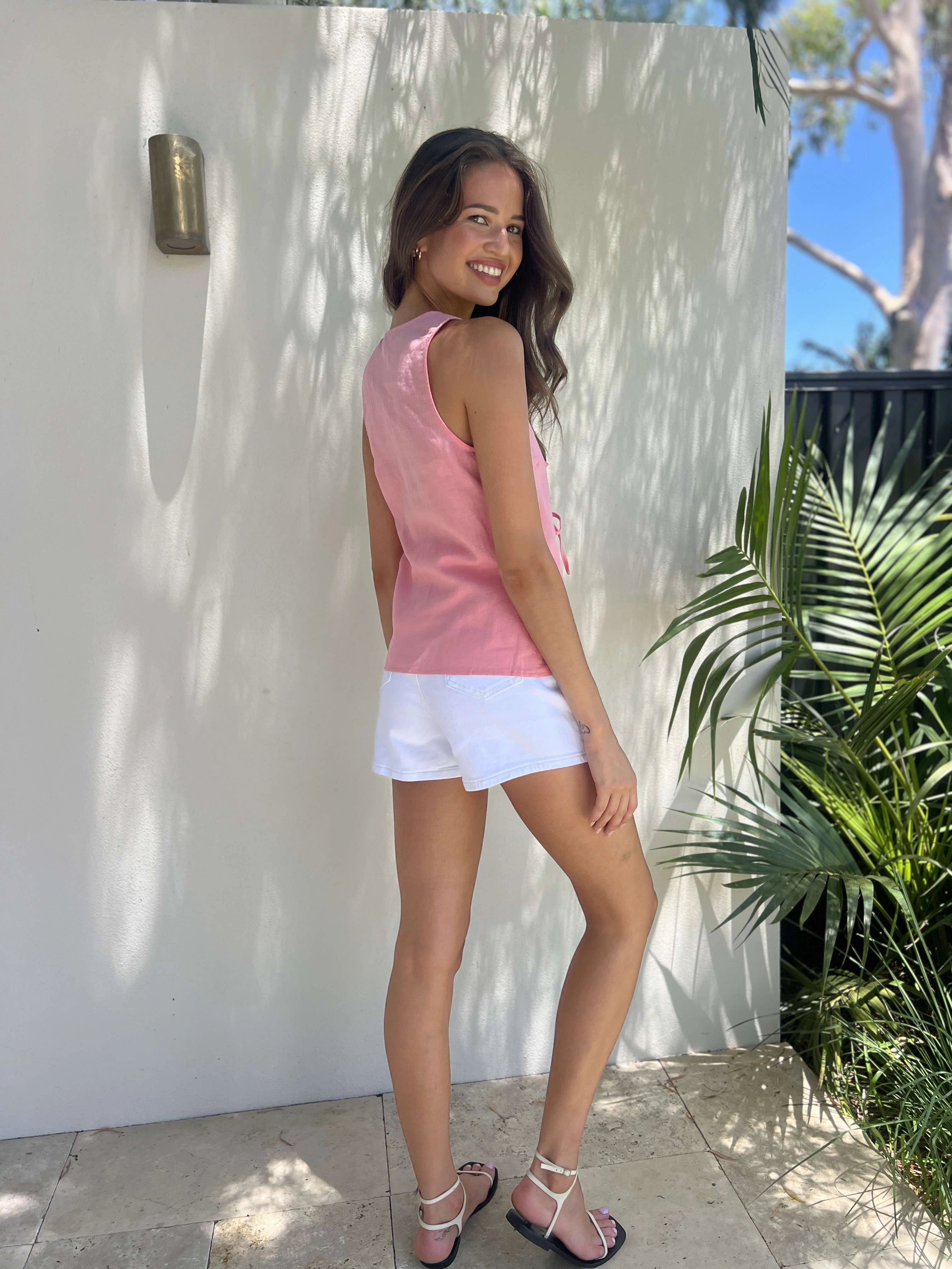NonRestrictiveCollar Bonded Seam Technique JACKIE VEST - PINK