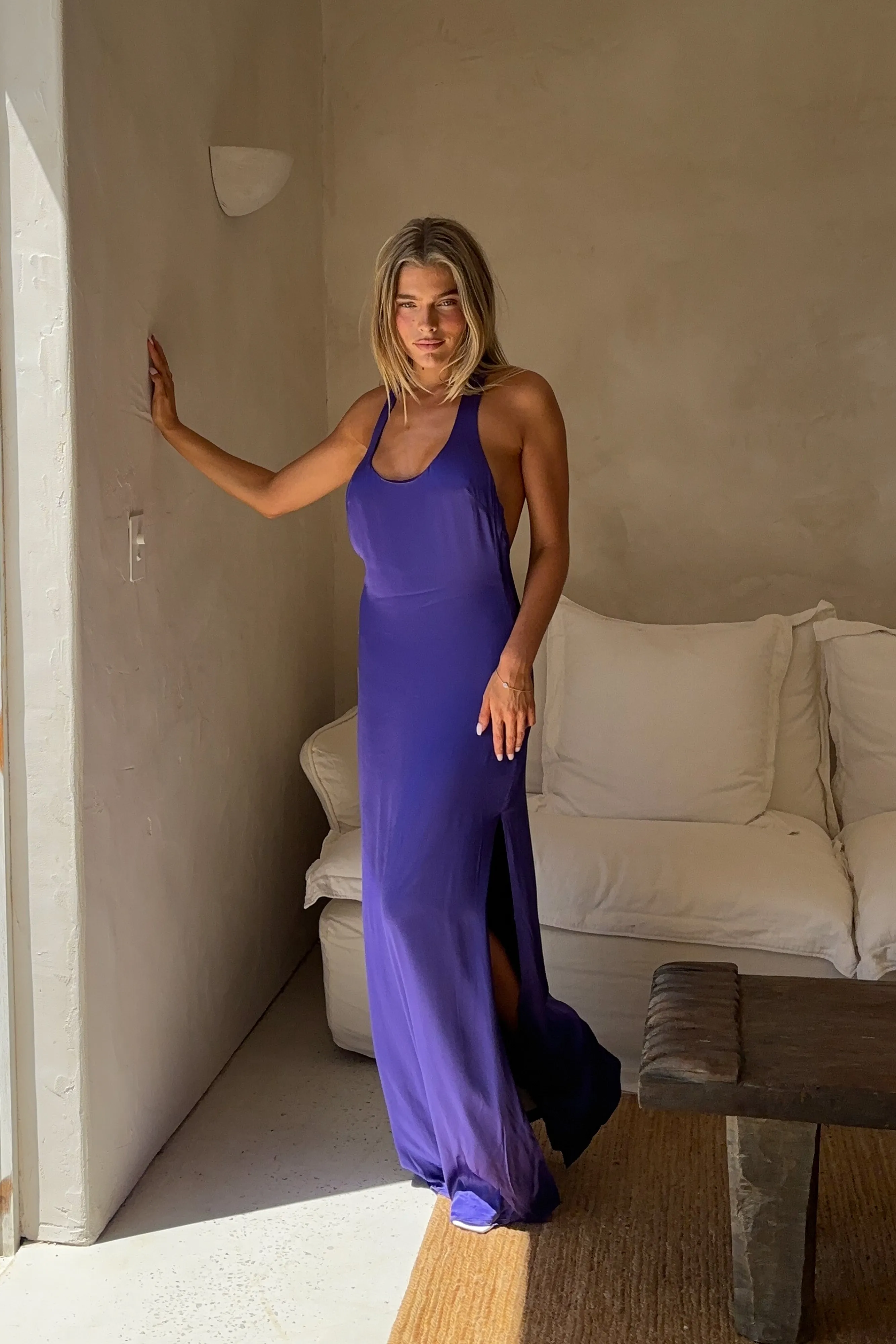 Jacquelyn Racerback Maxi Dress - Deep Purple All Daywear Office Cool