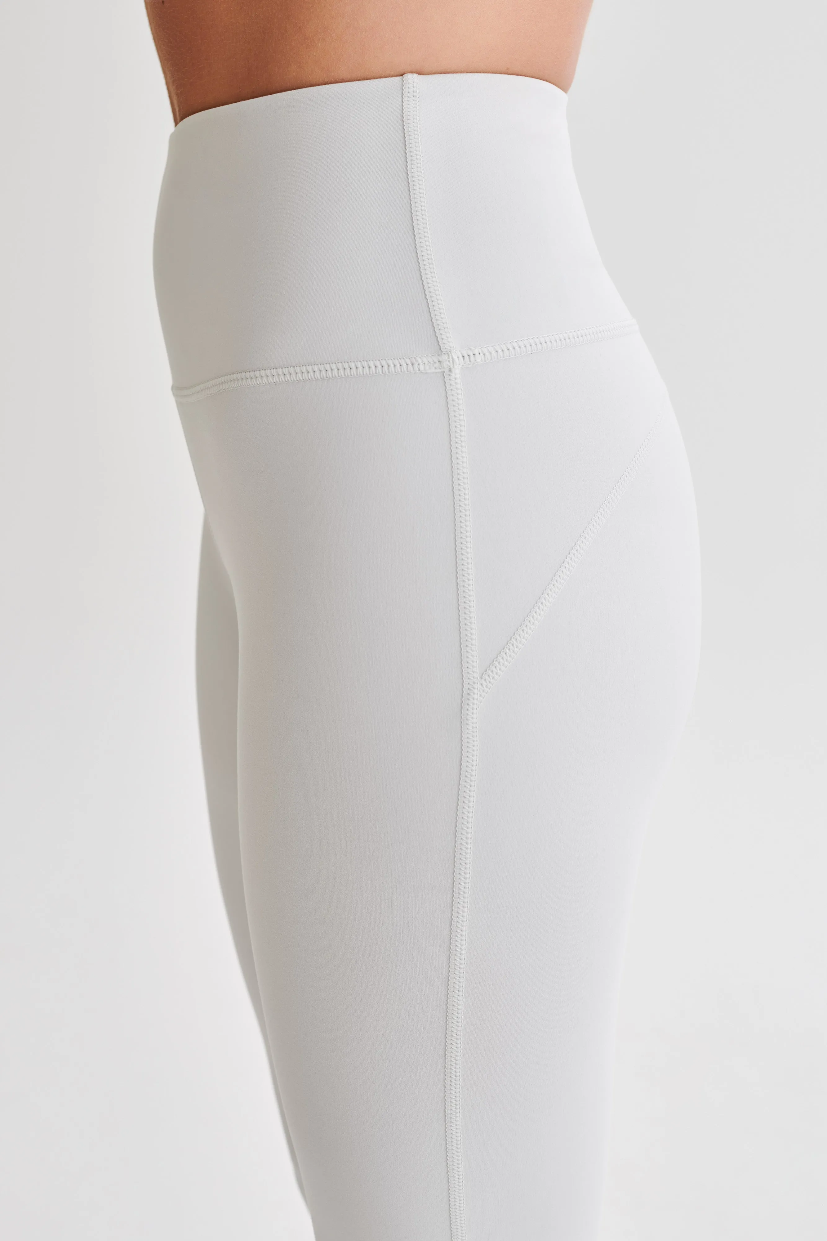 Jesse Flared Yoga Pants - Ice Grey Chic casual Mesh Comfort