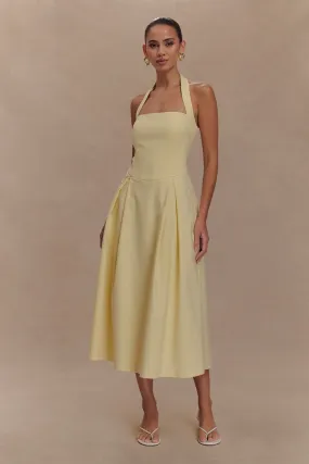 Juana Halter Midi Dress - Lemon Casual Wear