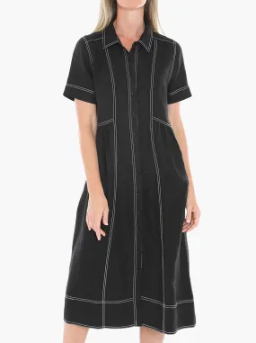 High-Neck JUMP CONTRAST STITCH DRESS