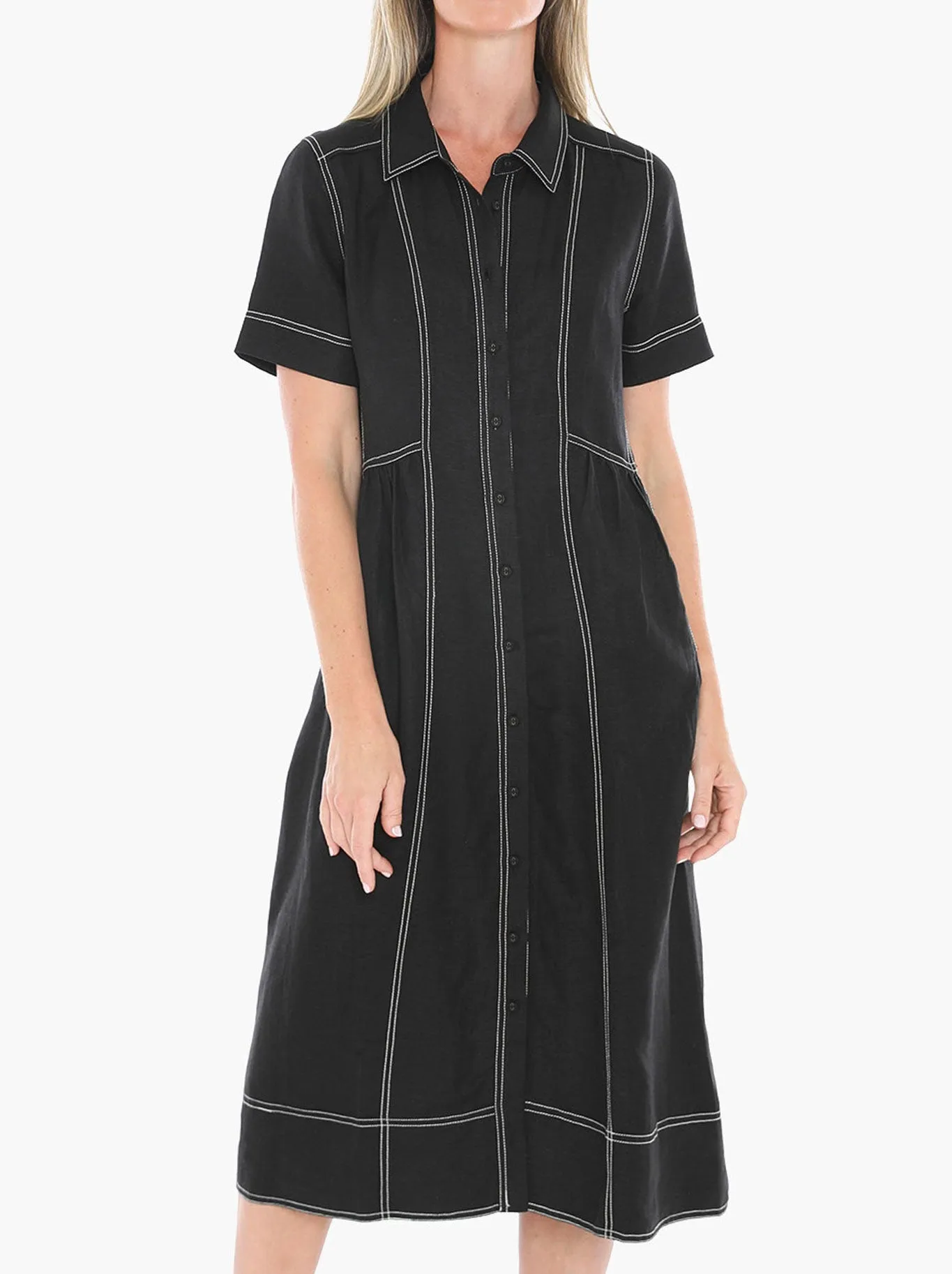 JUMP CONTRAST STITCH DRESS Dress-Up Style