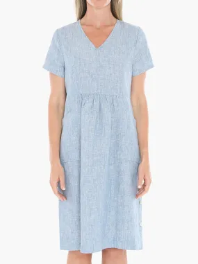 JUMP SIDE BUTTON DRESS Travel Ready City Bright