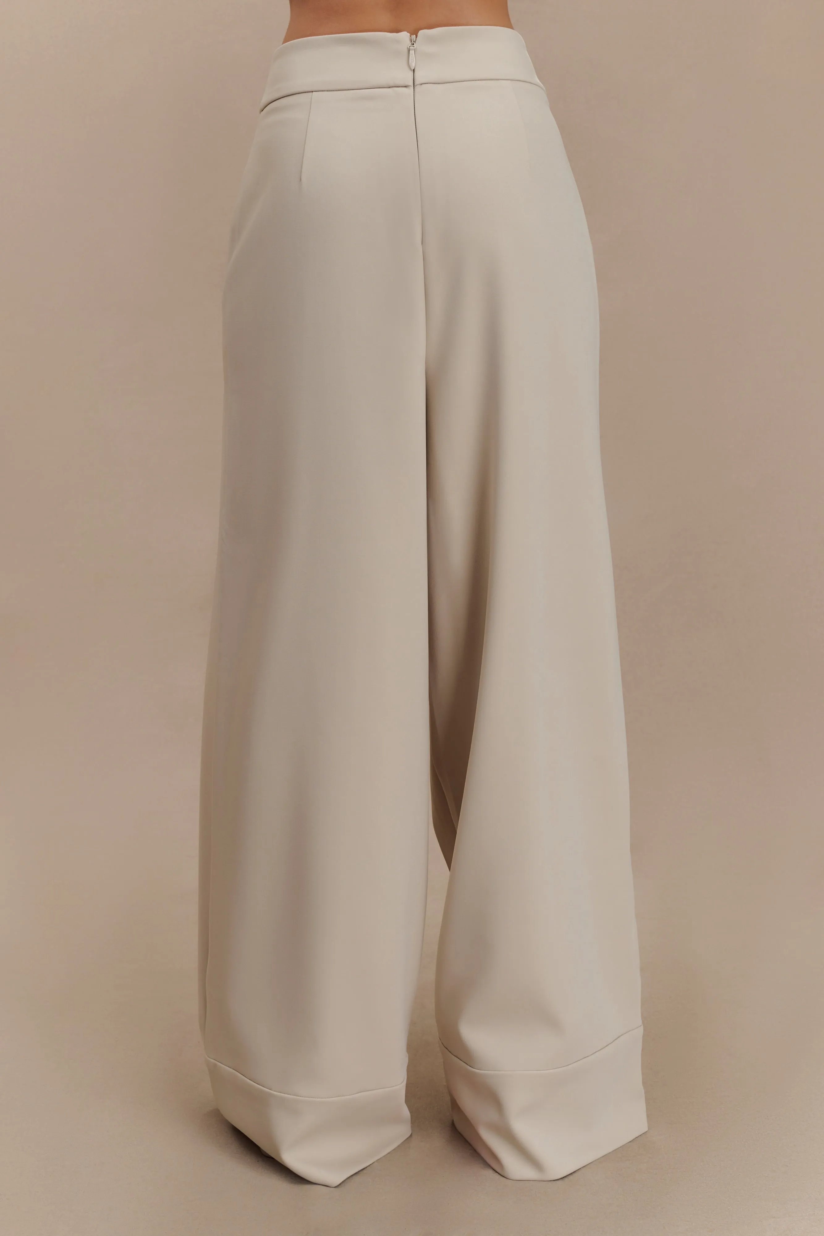 Katarina Wide Leg Suiting Pants - Sand Quick Layering Lightweight Flex