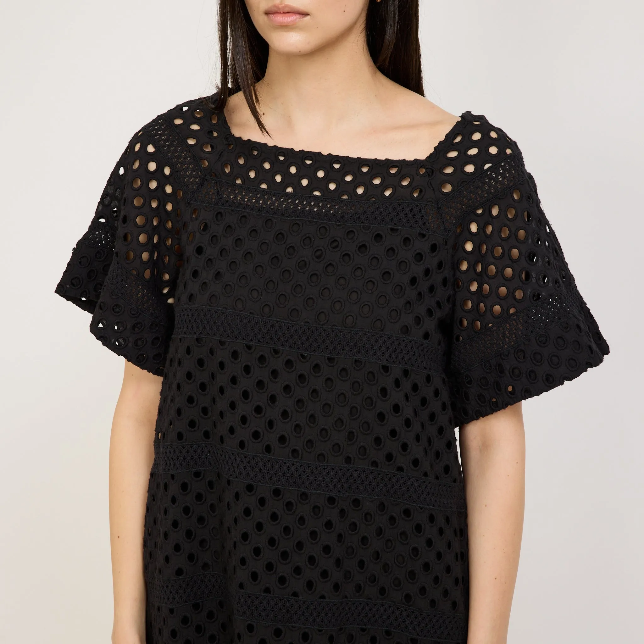 Kelea Dress Black Wide Swing Soft Fashion