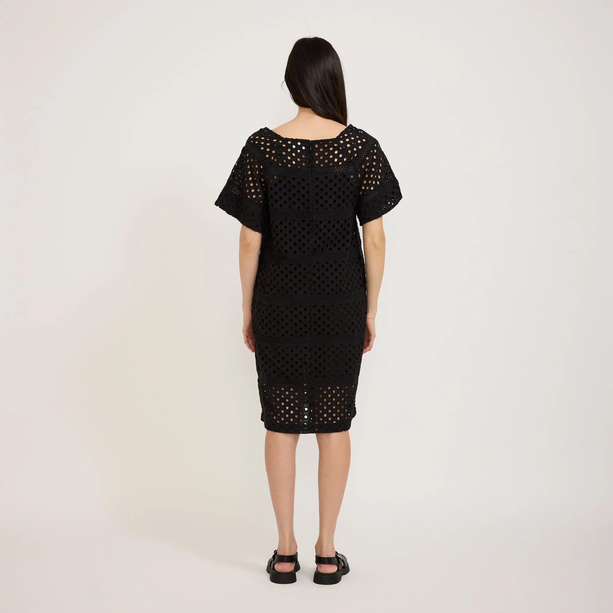Quilted-Lining Kelea Dress Black