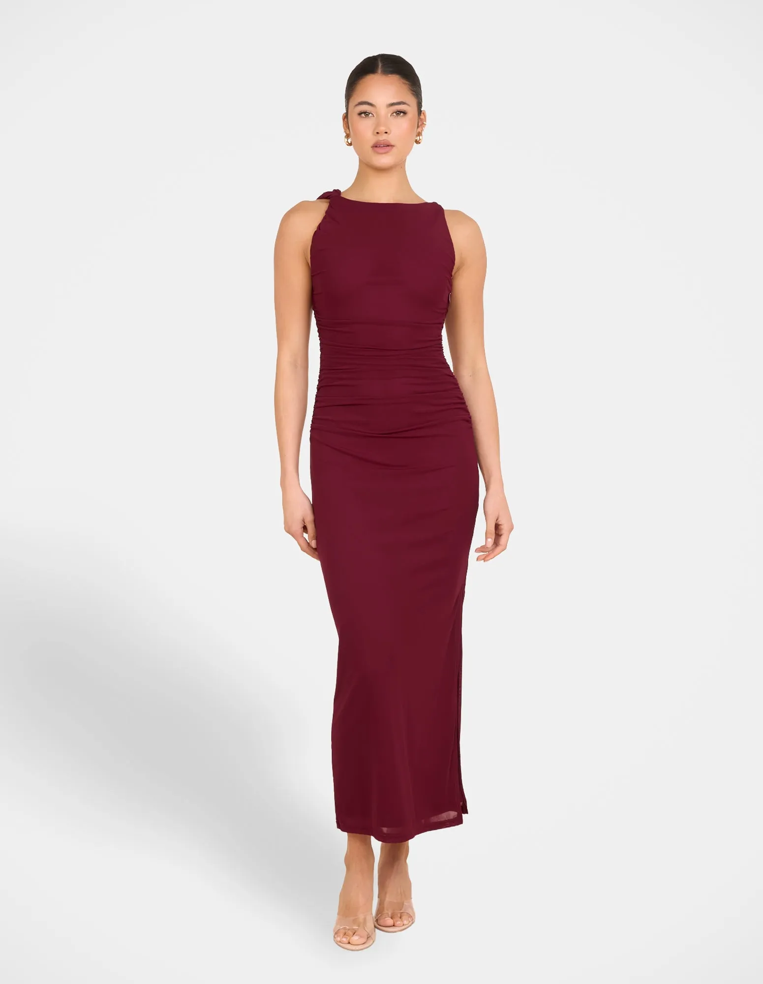 Kenny High Neck Maxi Dress Wide Swing