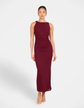 Kenny High Neck Maxi Dress Wide Swing