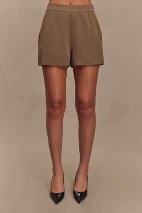 Korrie Suiting Short - Cacao Brown Stretch Material Shape Retention