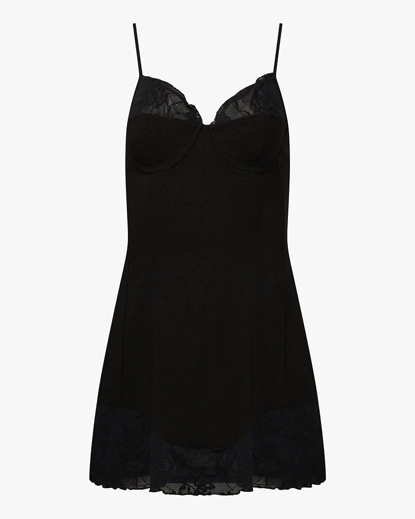 Lace Peplum Corset Mini Dress photo look Comfortable fit dress for all body types