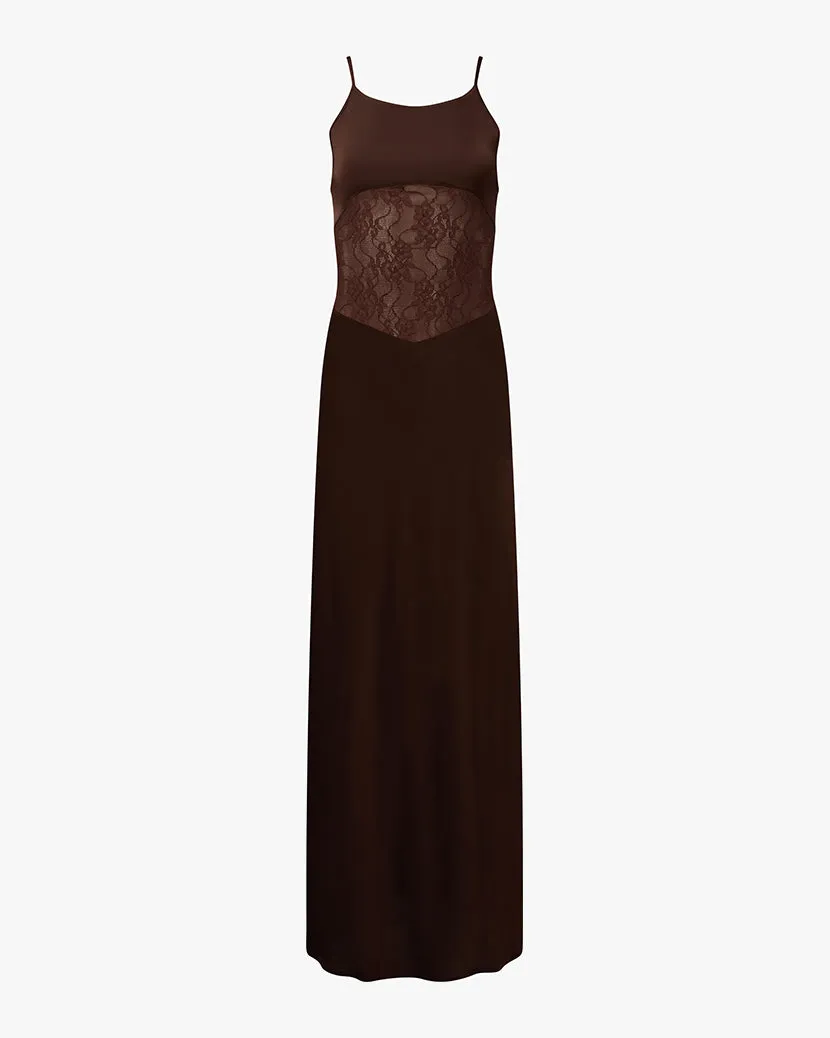 Lace Slip Maxi Dress Chic Fit Wear Clean Edge