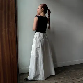 Ruching Details Style Essential LAID BACK Cargo Skirt