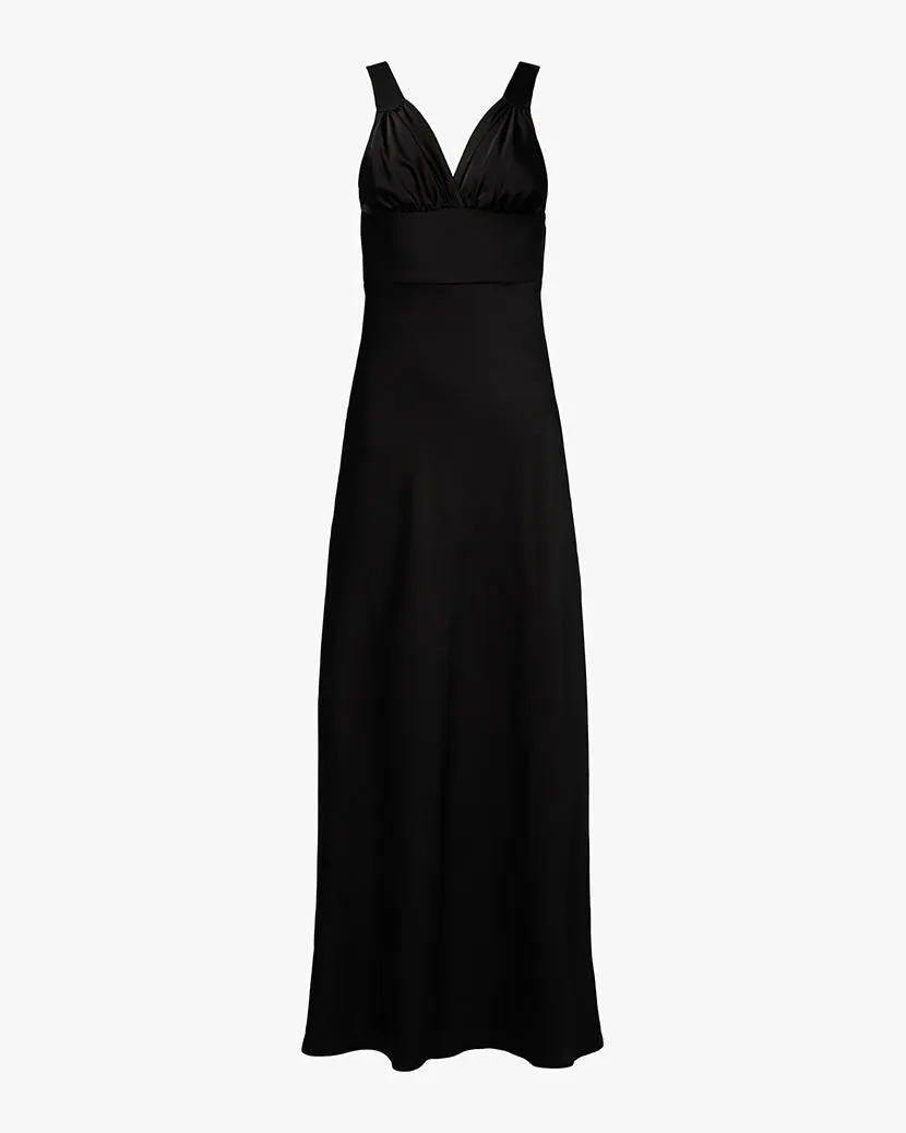 Perfect Fit Street Edge Ruched Cup Slip Maxi Dress