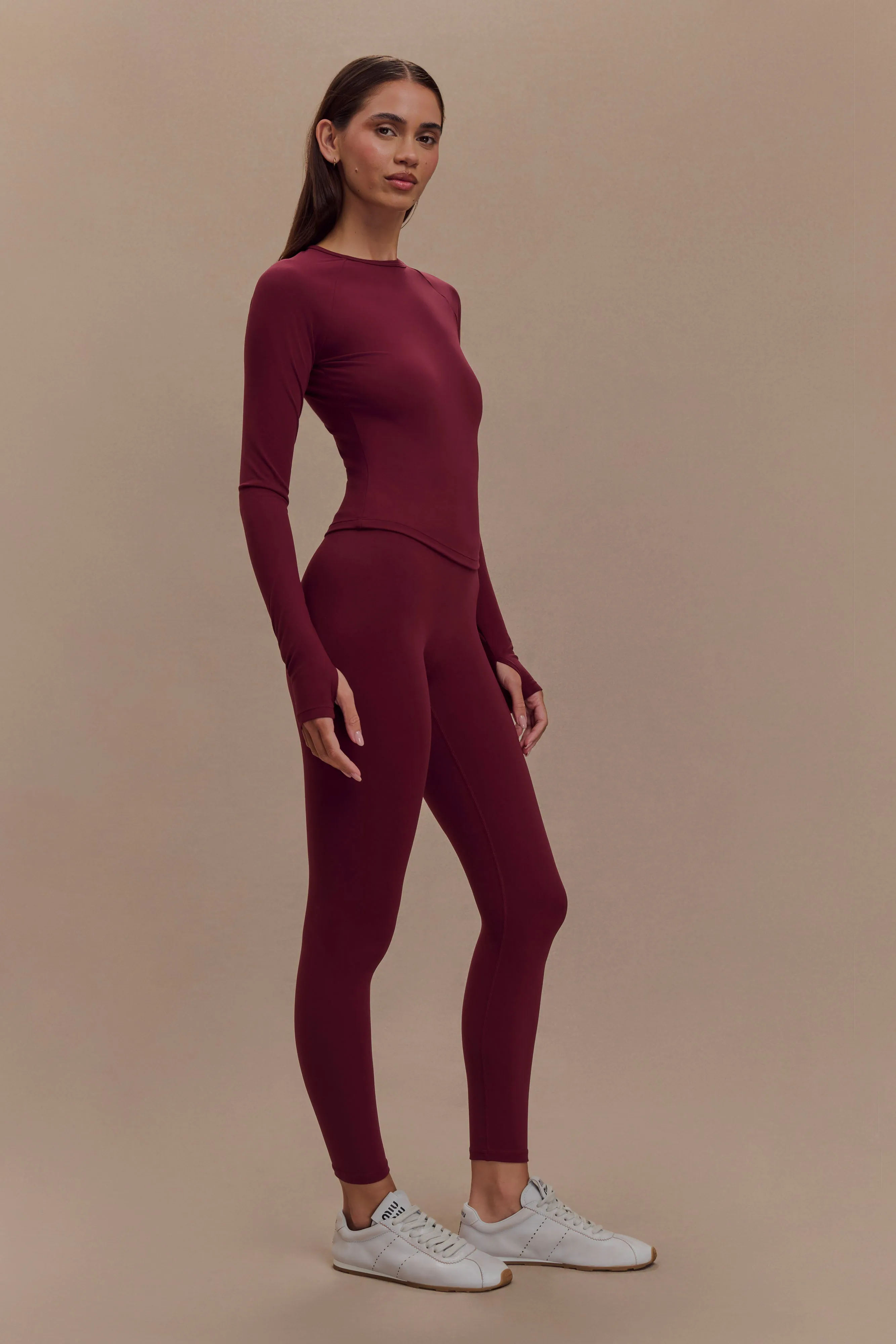 Compact Packability Callie Active Leggings - Burgundy