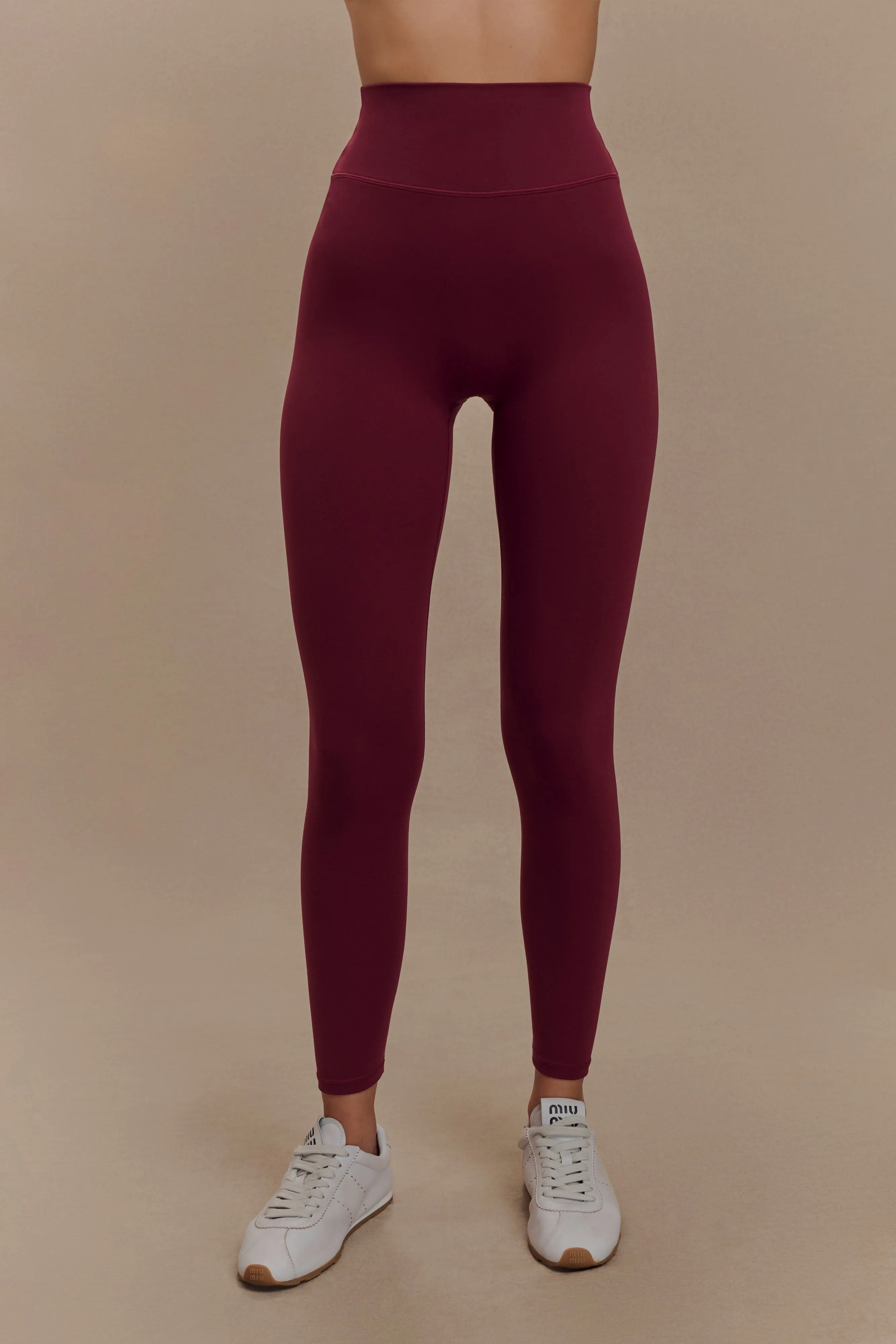 Callie Active Leggings - Burgundy Slim Shape