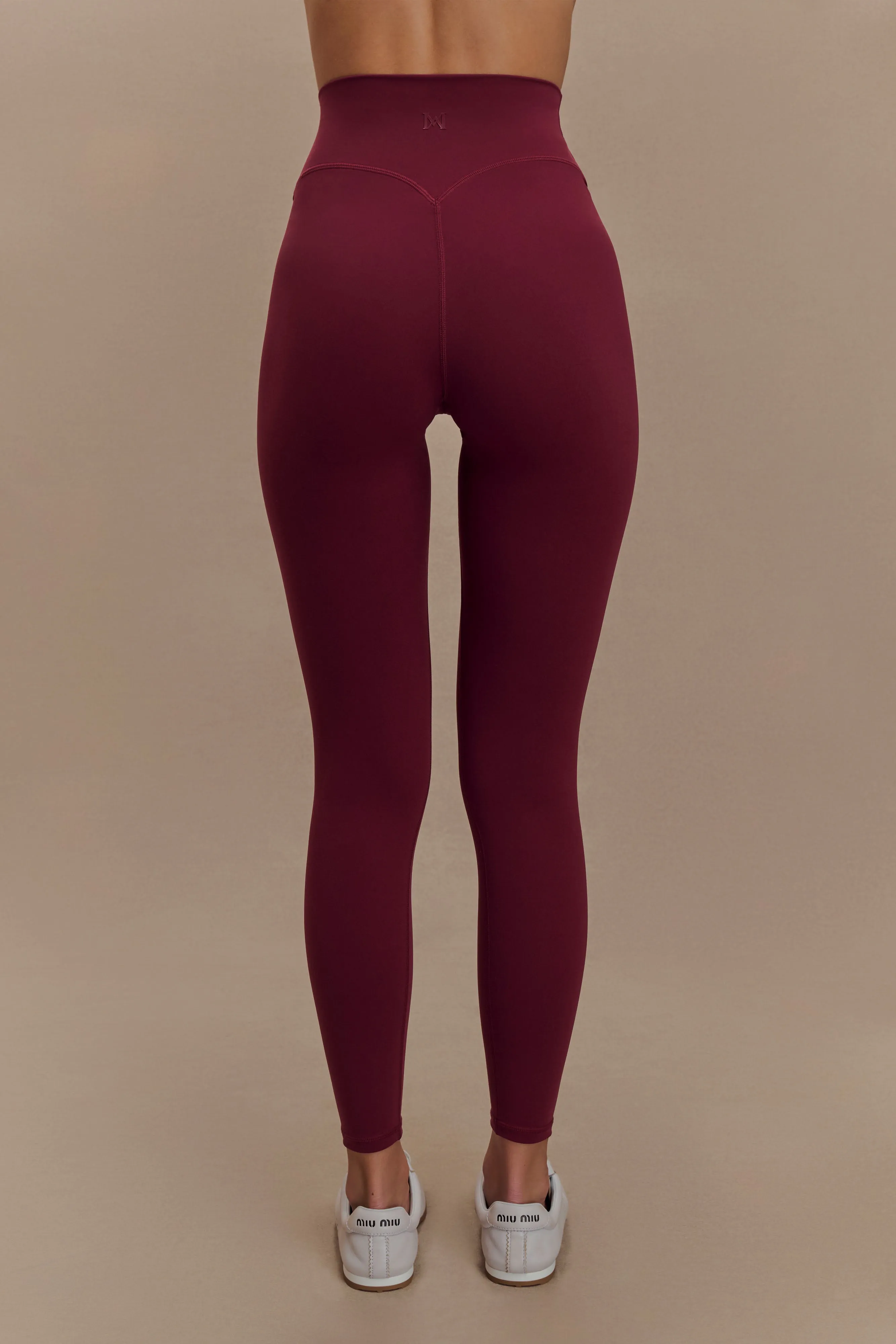 Callie Active Leggings - Burgundy Stylish Comfort Flexible Gusset Design