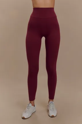 Callie Active Leggings - Burgundy Slim Shape
