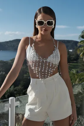 Gretchen Pearl Halter Top - Pearl UVProtection Modern Design