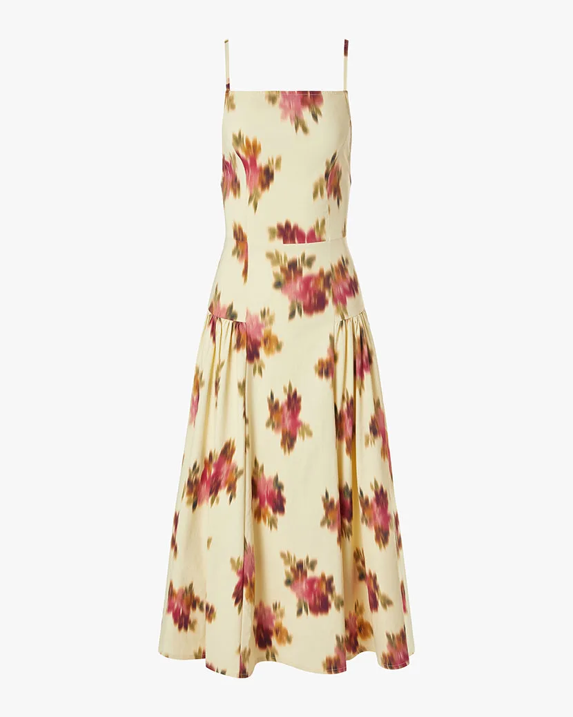 Midnight Mood Flare Panel Midi Dress