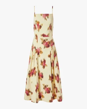Flare Panel Midi Dress Relax Style City Casual