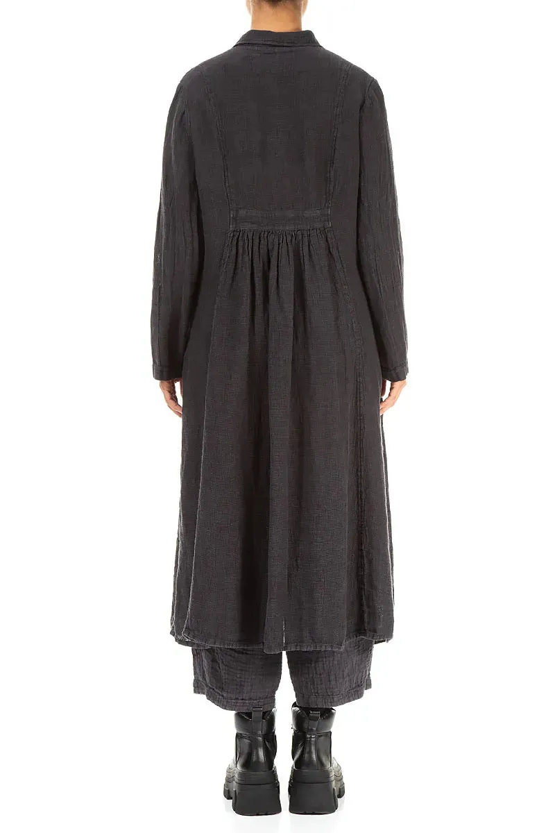 Long Graphite M??lange Linen Jacket Go To Layer