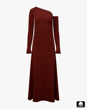 Empire Waist Long Sleeve Off Shoulder Dress