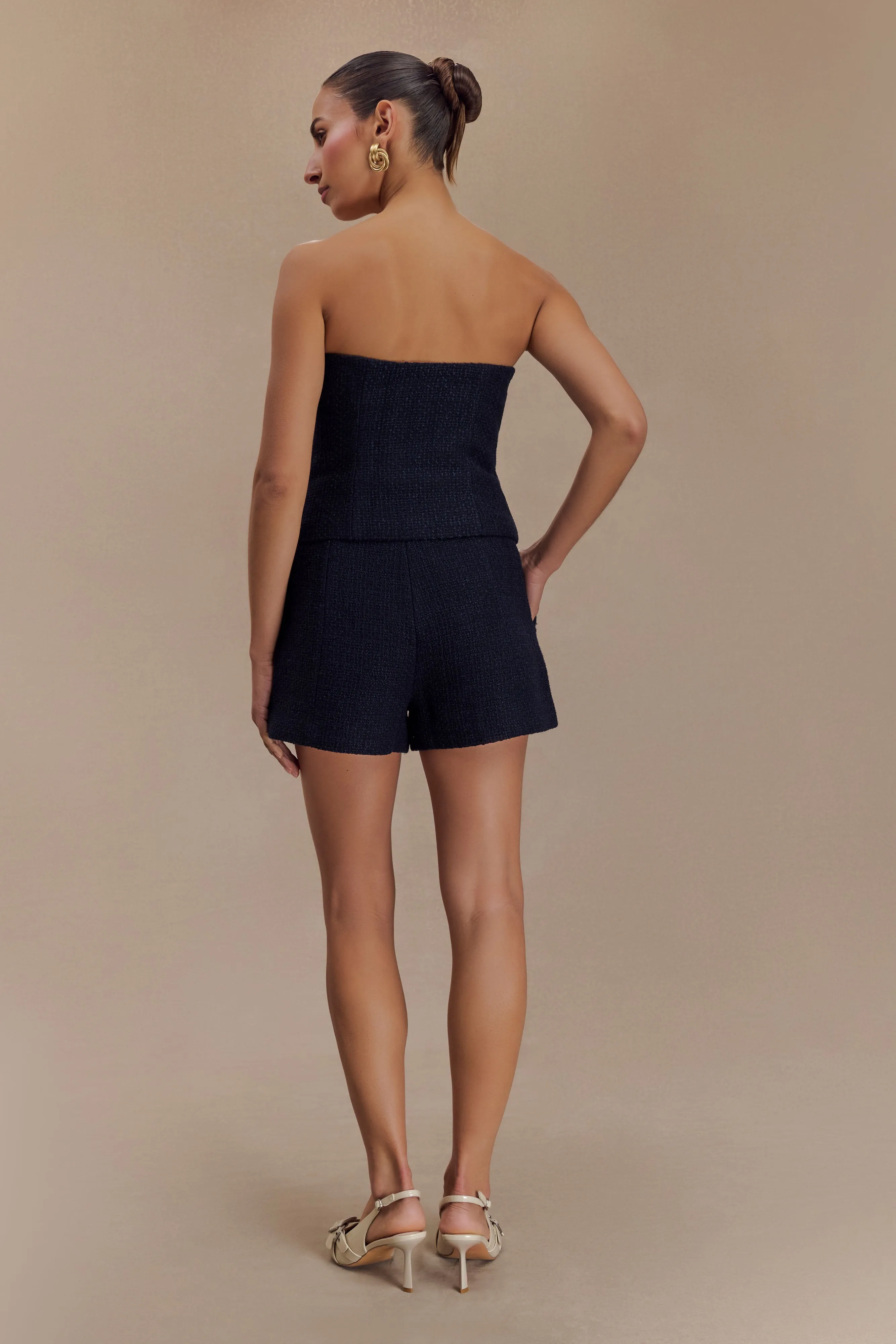 Parker Boucle Shorts - Midnight Blue Secure Closures