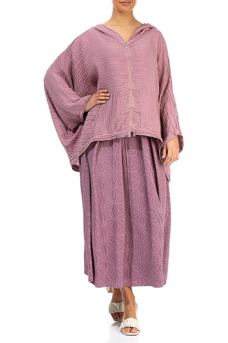 Loose Crinkled Rose Silk Hemp Jacket Detachable Components