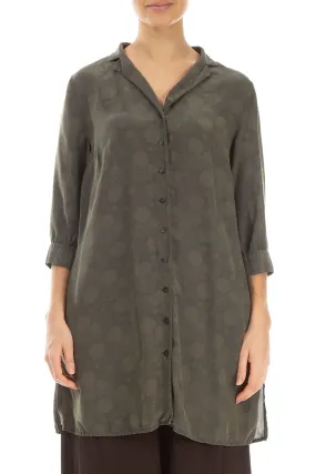 Durable Thread Construction Loose Forest Mist Bubbles Silk Bamboo Shirt