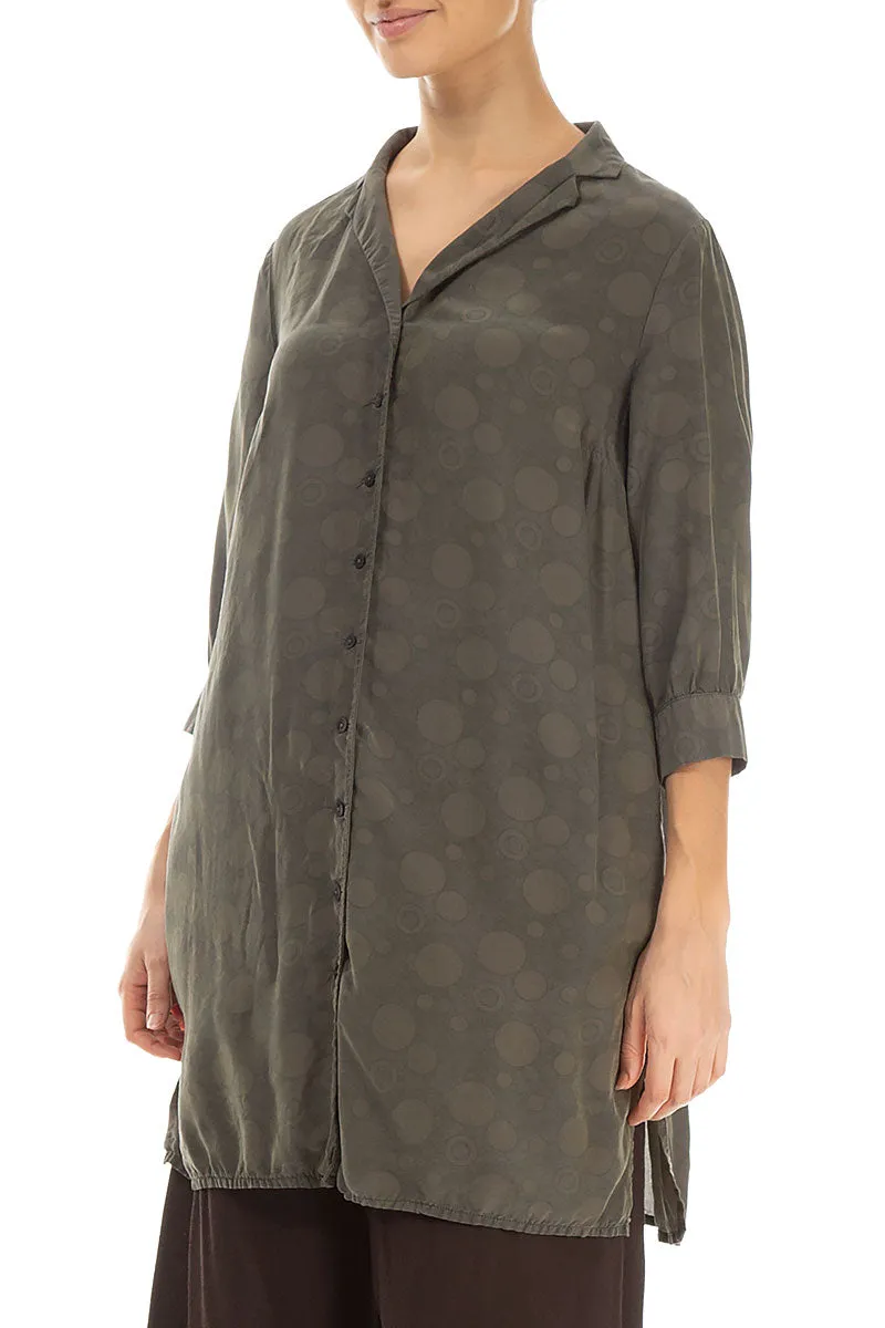 Loose Forest Mist Bubbles Silk Bamboo Shirt Summer Must-have Anti Static Lining