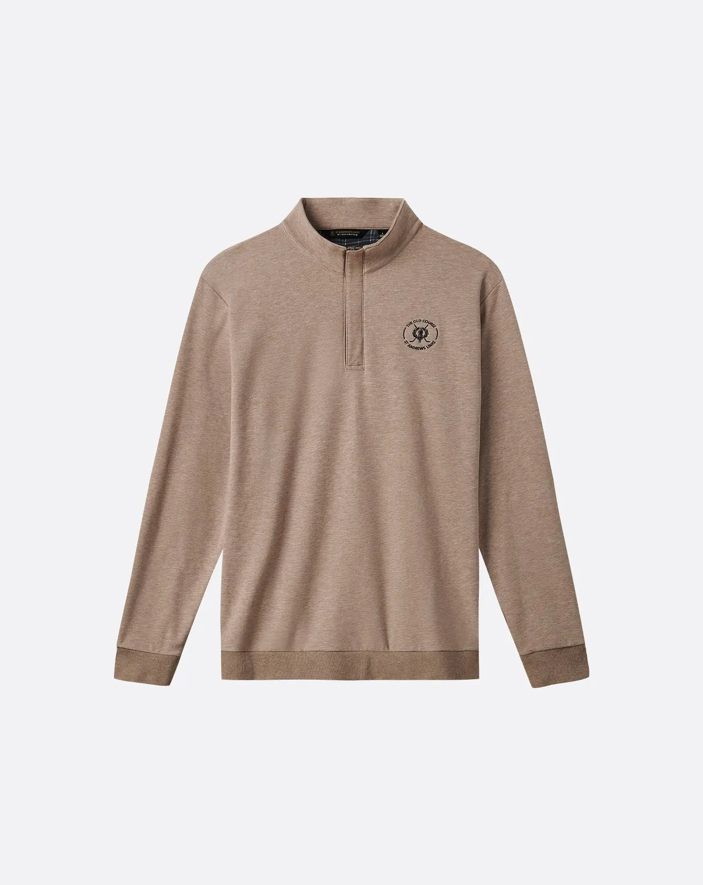 St Andrews Shadow Check Quarter Zip MultiPocket Configuration EcoCertified Material