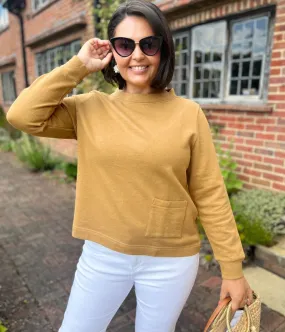 Easy Layering Ochre Ex Seasalt Rippling Tide Jersey Sweatshirt