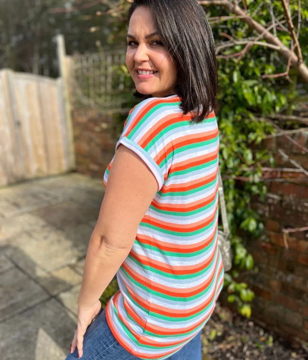LightweightMaterial Striped Essentials T Shirt